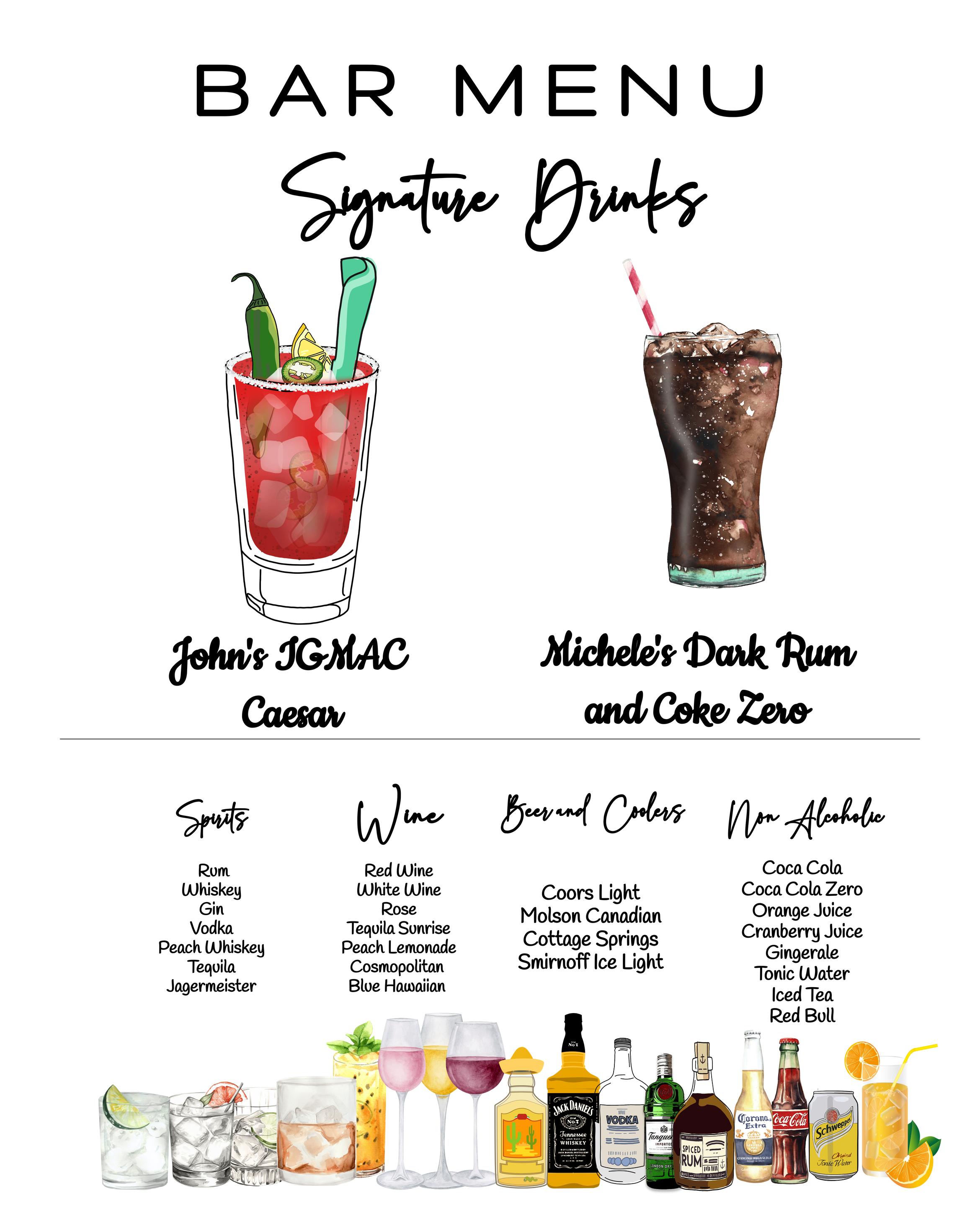 Drinks Menu